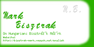 mark bisztrak business card